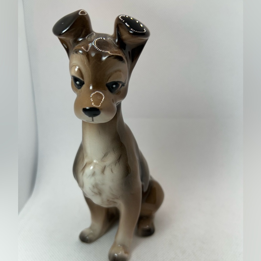 Vintage Walt Disney Lady & The Tramp Ceramic Porcelain Dog Figurine Brown Lot 2 - Picture 10 of 11